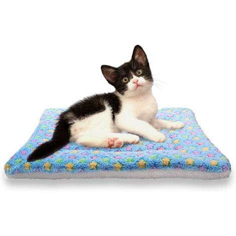Dog and Cat Blankets for Soft Sleeping Pet 4 Size 4 Color(Blue Thicker,Large