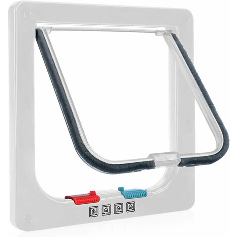 LITZEE Cat Flap 4 Way Manual Lock Energy Efficient Weather