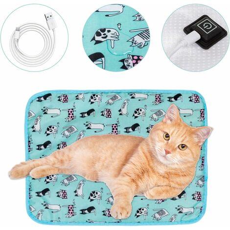 LITZEE Cat Warming Pad, Cat Warming Pad, Pet Warming Pad, Dog and Cat  Warming Pad, USB Interface, 3 Temperature Settings, Suitable for Kittens  and Puppies
