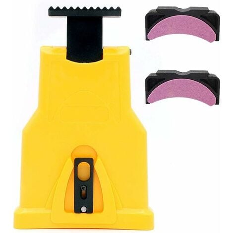 LITZEE Chainsaw sharpener, Chainsaw blade sharpener, Chainsaw chain tool with 2 sharpening stones and holders, Suitable for 14,16,18,20 inch chainsaw bars
