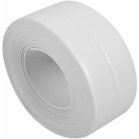 LITZEE Sealing Tape Caulking Tape Self-adhesive PVC Kitchen Sink Trim White 38mm*3.2M