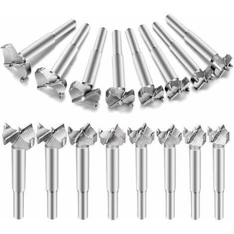 LITZEE 16 Piece Wood Bits, Carbide Bits/Wood Bits Hinge Drill Hole Cutting Saw For Drilling Wood Products15-35mm