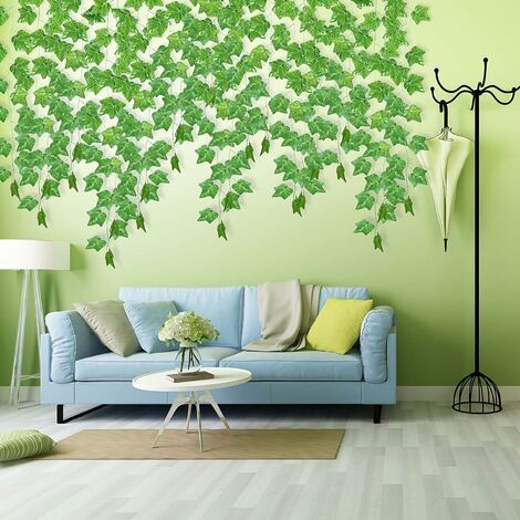 Ivy Vine Accent Wall  Wall decor bedroom, Ivy wall, Artificial ivy wall