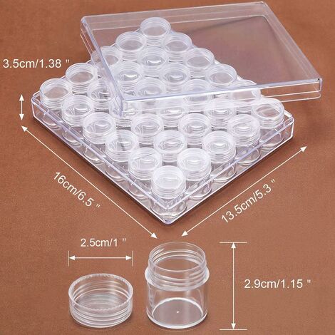 12PCS Clear Plastic Containers Transparent Storage Box for Diamond Painting  Tool Accessories Crafts Jewelry Beads Organizer Case