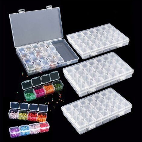 28 Grids Diamond Embroidery Storage Box Bins Medicine Diamond