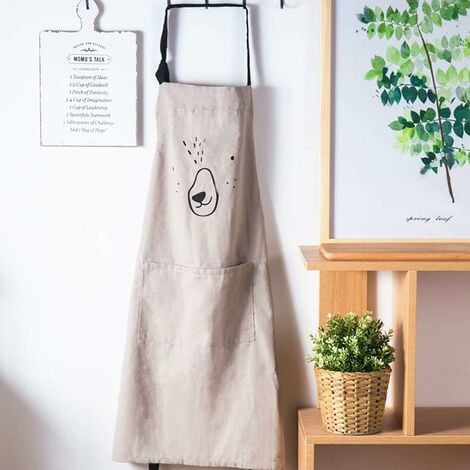 LITZEE Unisex-Childrens Waterproof and Cotton Linen Kitchen Apron 