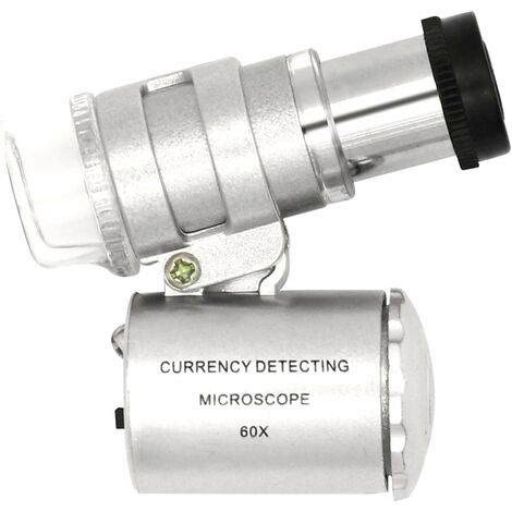 Mini Handheld 60x-100x Pocket Microscope Magnifer Loupe
