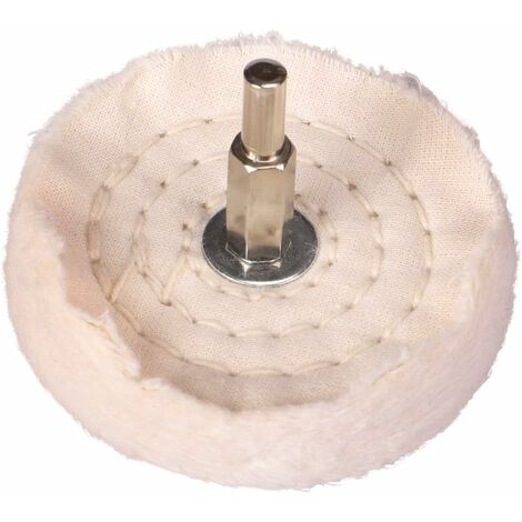 LITZEE 8PCS Buffing Wheel for Drill, White Polishing Wheel,Cotton Dome  Polishing Mop,Cone Polishing Wheel Buffing Pad with 1/4 inch