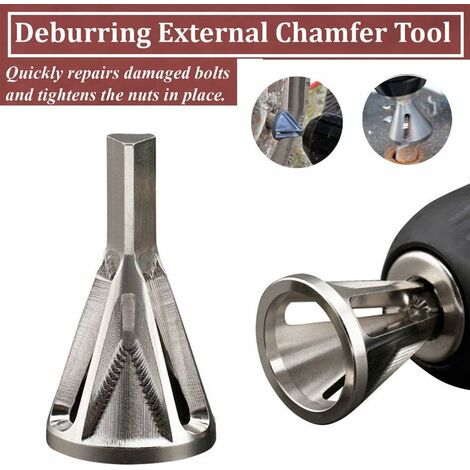 Deburring External Chamfer Tool, Deburring Tool Hard High Speed Stainless  Steel Remove Burr Quickly Repairs Tools for Drill Bit External Chamfer