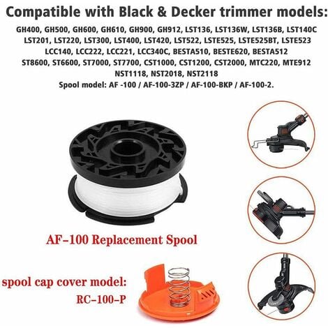 Black & Decker Replacement Cap for AF-100 Auto Feed Spool Trimmers RC-100-P