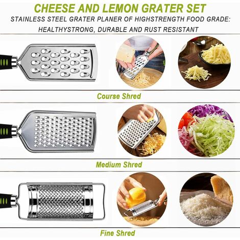 1pc Stainless Steel Cheese Grater With Lemon Zester & Protective Cover,  Cleaning Brush Included - Non-slip Handle, Dishwasher Safe, Sharp Kitchen  Tool For Ginger, Garlic, Meat, Nutmeg, Chocolate, Vegetables, And Fruits