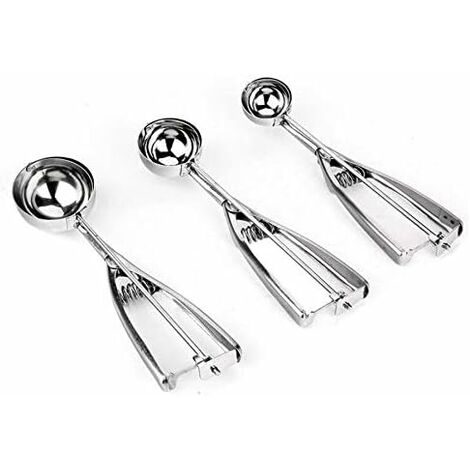 Ice cream scoop - 3 pieces ice cream scoops 304 stainless steel for ice  cream, melon, meatballs, cake batter, cookies - 3 sizes ice cream scoops,  6CM 5CM 4CM 