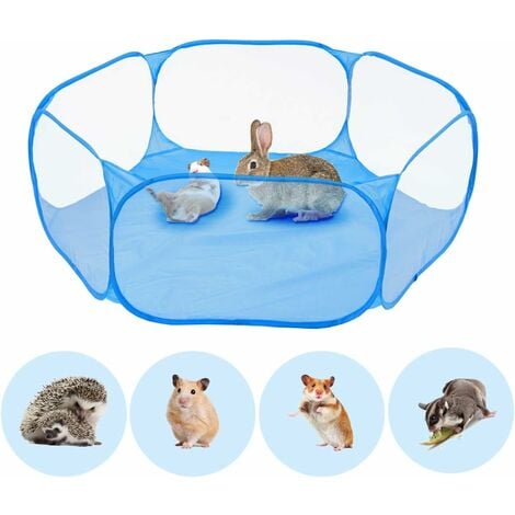 Foldable Portable Small Animals Pet Play Pen with Storage Bag,Pet Cage Tent, Breathable Pet Exercise Fence Yard Outdoor Indoor for Guinea Pig,Rabbits, Hamster,Chinchillas,Hedgehogs,Cats