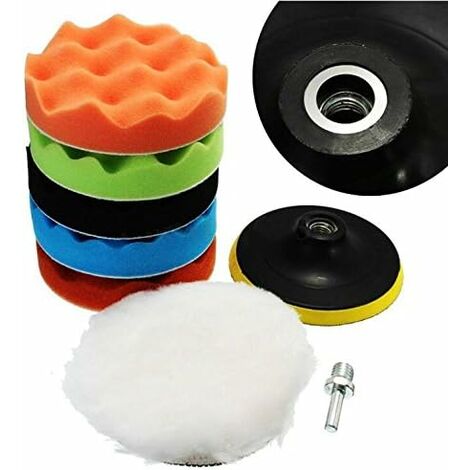 5Pcs 125Mm Car Polishing Pads, Hex Logic Buffing Pad Polishing Sponge,  Polishing Pads Kit For Drill Sponges, Drill Polishing Kit 