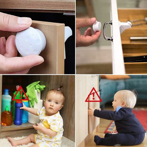 LITZEE Child Safety Cupboard Locks Baby Safety Locks Magnetic