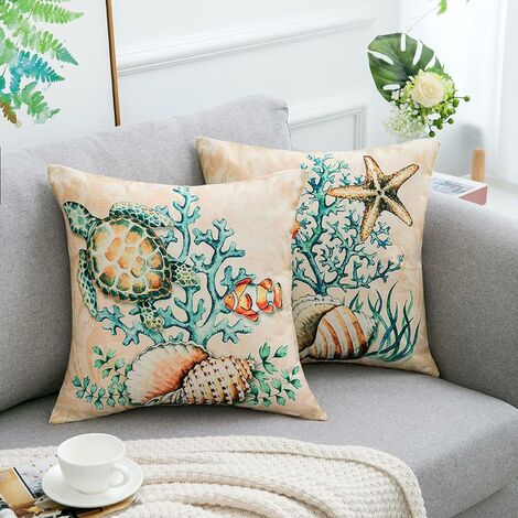 LITZEE Cushion Covers 45 x 45cm Retro ...
