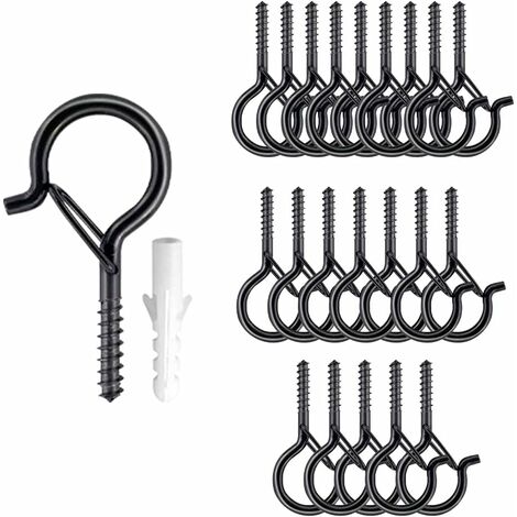 70 Pieces Screw In Eye Hooks, Multi Size Steel Ceiling Hooks Cup Hooks For  Hanging Cup Jewelry Keyring Ornament