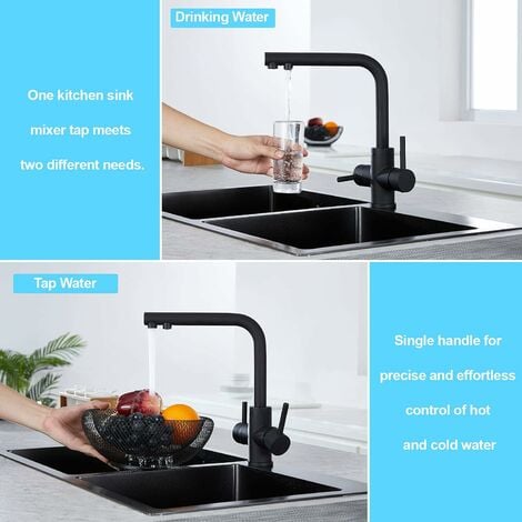 3 Way Kitchen Mixer Tap SUS 304 Material with Drinking Water