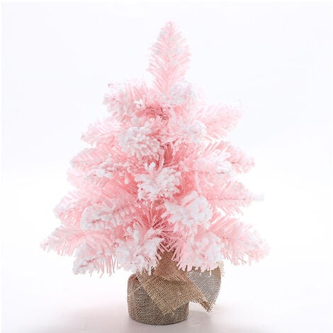 pink flocked christmas tree