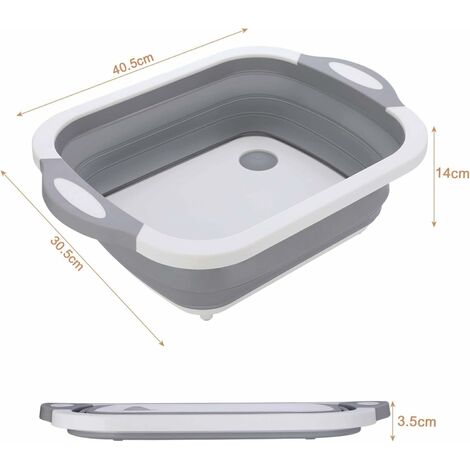 Collapsible Sinks Camping Picnic Baskets Folding Laundry Basket Foldable  Ice Buckets Collapsible Washing Up Bowl with Handles for Washing Cleaning