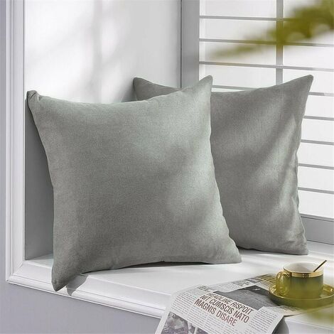 Set Of 2 Handmade Decorative Solid 100% Cotton Canvas Throw Pillow Covers/ cushion Covers, 11 Colors Available - (18x18 2 Pieces, Gold Yellow)