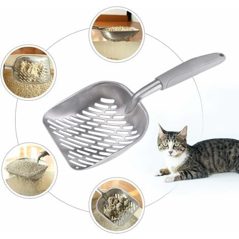 Long handle outlet cat litter scoop