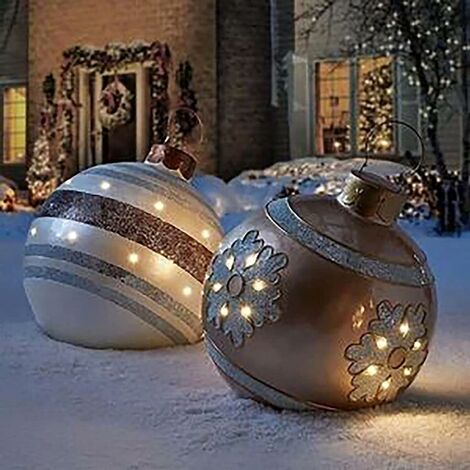 large inflatable outdoor christmas balls