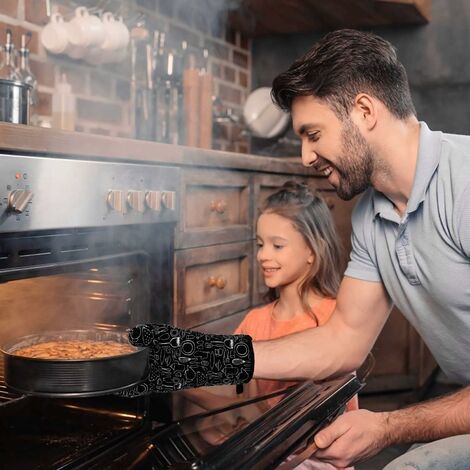 2pcs Kids Oven Mitts Kitchen Heat Resistant Microwave Gloves Kitchen Mitts for Children, Kids Unisex, Size: One Size