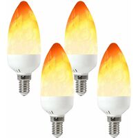 LITZEE Set of 4 LED bulbs E14 2 W 25 lm 28 x 2835 SMD AC 85-265 V for home decoration, bedroom, living room, bar, hotel, clubs, garden, restaurant, cafe, cafe, wellness, party decoration , cherries, castle [Energy class A]