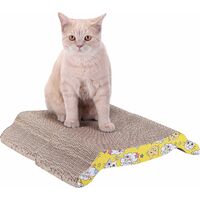 Cat Scratcher Cardboard (2 Pieces) Scratching Post for Corrugated Cats Scratching Board with Catnip