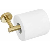 3 Piece Bathroom Accessory Set Included Robe Hook Towel Rack Toilet Roll Holder, Brushed Gold Finish Wall Mounted