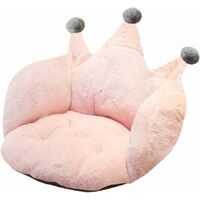 Soft Cushion Plush Comfort Seat Pad Cozy Warm Seat Pillow Armchair Seat Support Relieves Back Coccyx Sciatica Tailbone Pain Relief Chair Cushions for Home Office Sofa Car Wheelchair,Pink