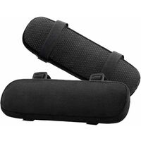 Office Chair Armrest Pads, Polyurethane Foam Soft Elbow Pillow - Universal Chair Arm Covers for Elbows and Forearms Pressure Relief - Black(2 Pack)