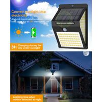 140 LED Solar Security Lights Outdoor, Solar Motion Sensor Lights 270?Wide Angle Waterproof Solar Powered Durable Wall Lights Outside 3 Modes for Garden Fence Door Yard Garage Pathway (1 Pack) [Energy Class A+++]