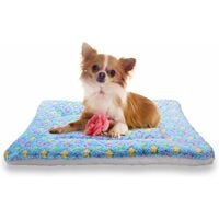 Dog and Cat Blankets for Soft Sleeping Pet 4 Size 4 Color(Blue Thicker,Large