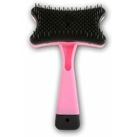 LITZEE Professional Pet Brush, Self Cleaning Brush, Used to remove sputum and loose fur, for Dogs Cats Self Cleaning Grooming Comb (Red)