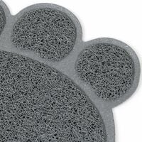 LITZEE Pet Food Mat Cat Litter Tray Mat 30x40cm (Grey)