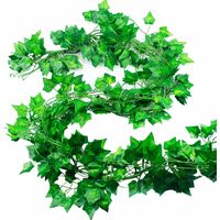 LITZEE Artificial ivy 12 pieces artificial hanging plant ivy leaves garland for garden outdoor wall party wedding decoration