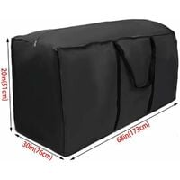LITZEE 210D Oxford Fabric Large Garden Cushion Storage Bag Waterproof Patio Furniture Lightweight Zipped Carry Case (173 * 76 * 51cm)