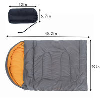 LITZEE Waterproof and warm pet sleeping bag with cover for indoor, outdoor, car travel, camping, hiking, backpack with shoulder strap (45.2 x 29 inch) grey