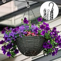12 Piece/4 Set Hanging Chain - 50cm Metal Hanging Basket Chain Plant Hanger Garden Pot with Clips and Hooks for Planters, Bird Feeders, Lanterns, Ornaments