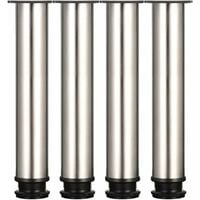 4 Pcs Adjustable Legs 250mm Height Cabinet Legs Table Legs Furniture Legs, Stainless Steel Adjustable Height 0-15mm Come with Stainless Steel Screws