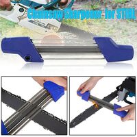2in1 Chain Sharpener Hand Grinding Tool Sharpener Quick Grind Fits - Blue 4.0mm