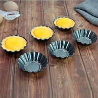 10 PCS Reusable Egg Pie Moulds Carbon Steel Pie Moulds Non-Stick Pan Egg Pie Mould Cupcakes Quiche Moulds DIY Puddings Muffins(Silver Grey)