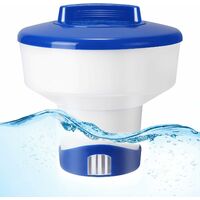 Floating Chlorine Dispenser, 7 Inch Pool Chemical Dispenser for Pool Chlorine Tablets or Clear water Chlorine Granules, Adjustable Chemical Floater for Hot Tubs Spa or Pool Cleaning