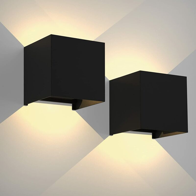 Aipsun Black Modern LED Wall Sconce Hardwired Indoor Wall Lights Set of 2 Up and Down Wall Mount Light for Living Room Bedroom Hallway Corridor Aipsun Black Modern LED Wall Sconce Hardwired Indoor Wall Lights Set of 2 Up and Down Wall Mount Light for Living Room Bedroom Hallway Corridor