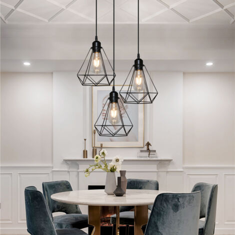 Modern LED Pendant Light Fixture Dining Room|Black Chandelier Living Room With Irregular Ring Lights|dimmable White Hanging Lamp Compatible With Kitchen Bedroom Island Cafe,Ceiling Pendant Lamp