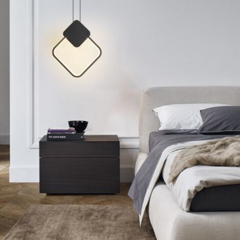LED Modern Industrial Pendant Ceiling Light Metal Hanging Lamp Black Indoor Chandelier Neutral Light
