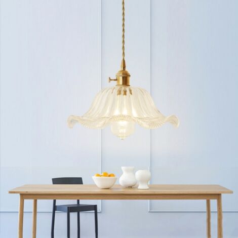 Industrial Vintage Pendant Lamp Glass Metal Ceiling Hanging Light Adjustable Chandelier for Loft Kitchen Coffee Transparente