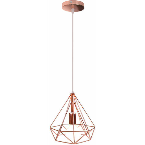 Retro Industrial Pendant Light Metal Iron Ceiling Hanging Lamp E27 Rose ...